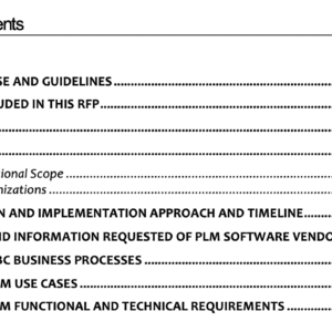 PLM RFP Template
