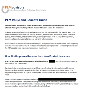 PLM Value and Benefits Guide