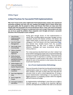 PLM Implementation White Paper